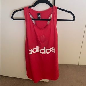 Hot pink adidas tank